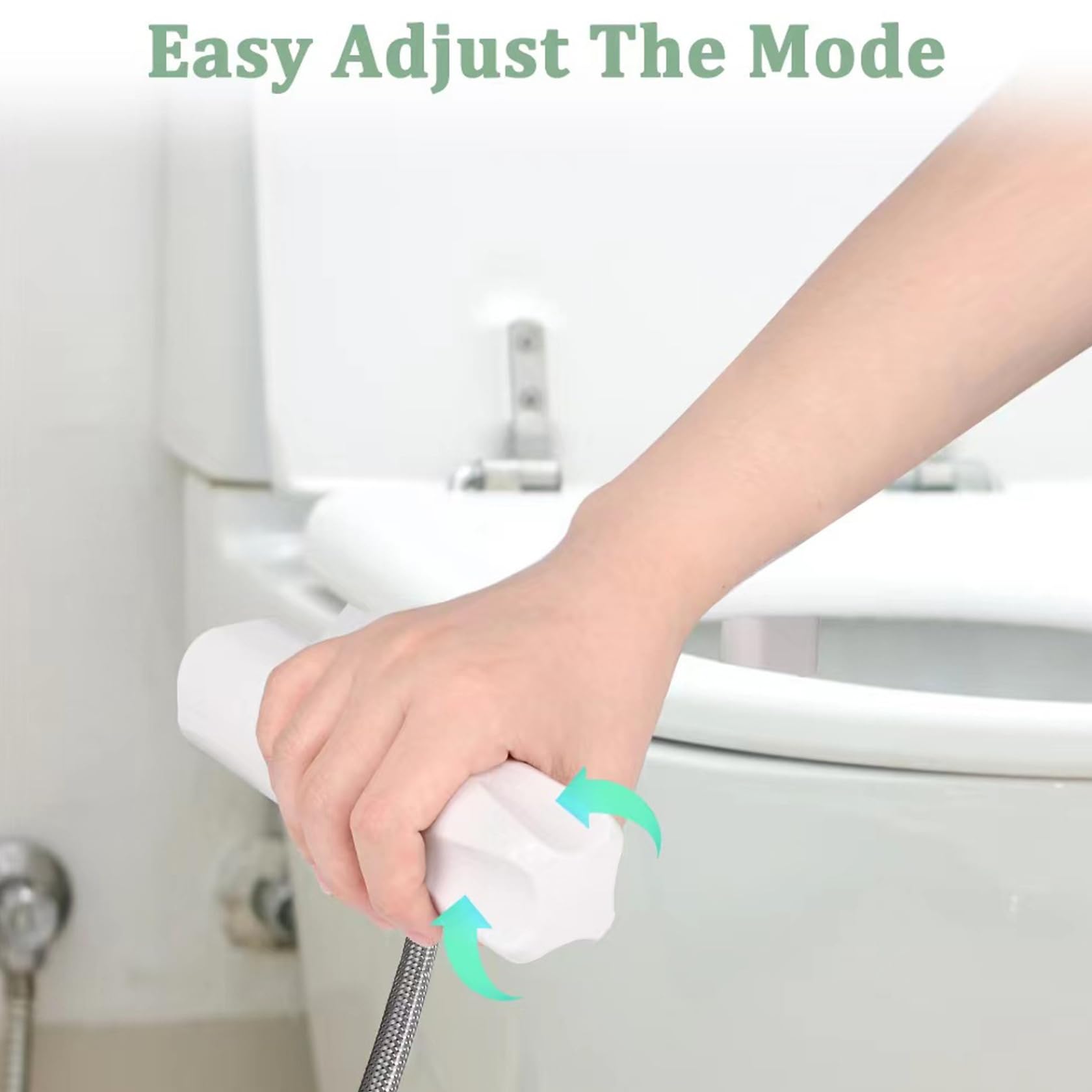 bbJJbbY Bidet Attachment for Toilet UK, Toilet Bidet Attachment, Ultra-Slim Bidet Sprayer with Dual Nozzle, Non-Electric Bidet Spray Adjustable Pressure for Feminine/Posterior Wash Home Supplies