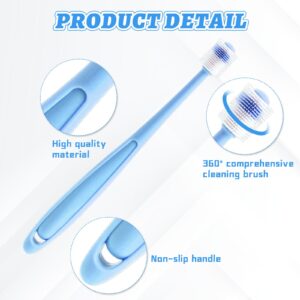 Qianyu 2 Pcs Dog Toothbrush 360 Degree Cleaning Soft Bristled Pet Brush Suitable for Small Dog and Cat Tooth Silicone Antislip Pet Cleaning Tool Dental Care Toothbrush Can Deep Clean Bad Breath