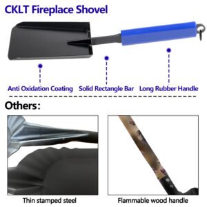 CKLT 15in Fireplace Shovel Ash Shovel for Fire Pit Fireplace Scoop Charcoal Shovel Solid Iron Gardening Shovel Fireplace Tools for Outdoor Fire Pit Indoor Fireplace Solo Stove