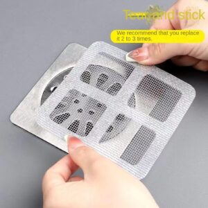 Drain Mesh Cover - Floor Drain Sticker, Disposable Shower Drain Cover Hair Catcher Shower Drain Mesh Stickers, Bathroom, Laundry, Bathtub, Kitchen, Sink, for Human and Pet Hair (30 Pcs)