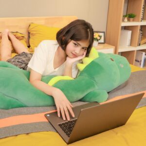 68 Inch Jumbo Dinosaur Plush Toy Pillow,Giant Stuffed Animals,Large Dinosaur Big 5.6 Feet Plushies Stuffed Toys Cute Cuddle Pillows,Great Gift for Kids,Girlfriend Boyfriend Wife Children,Boys,Birthday