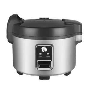 15.8qt large commercial rice cooker 90 cups cooked / 50 cups uncooked rice commercial electiric rice warmer for 45-50 people, with one-touch operation