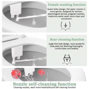 bbJJbbY Bidet Attachment for Toilet UK, Toilet Bidet Attachment, Ultra-Slim Bidet Sprayer with Dual Nozzle, Non-Electric Bidet Spray Adjustable Pressure for Feminine/Posterior Wash Home Supplies