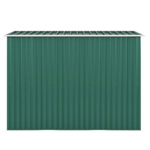 Generic 4.2 x 9.1 Ft Outdoor Storage Shed, Metal Tool Shed with Lockable Doors Vents, Utility Garden Shed for Patio Lawn Backyard (Green)