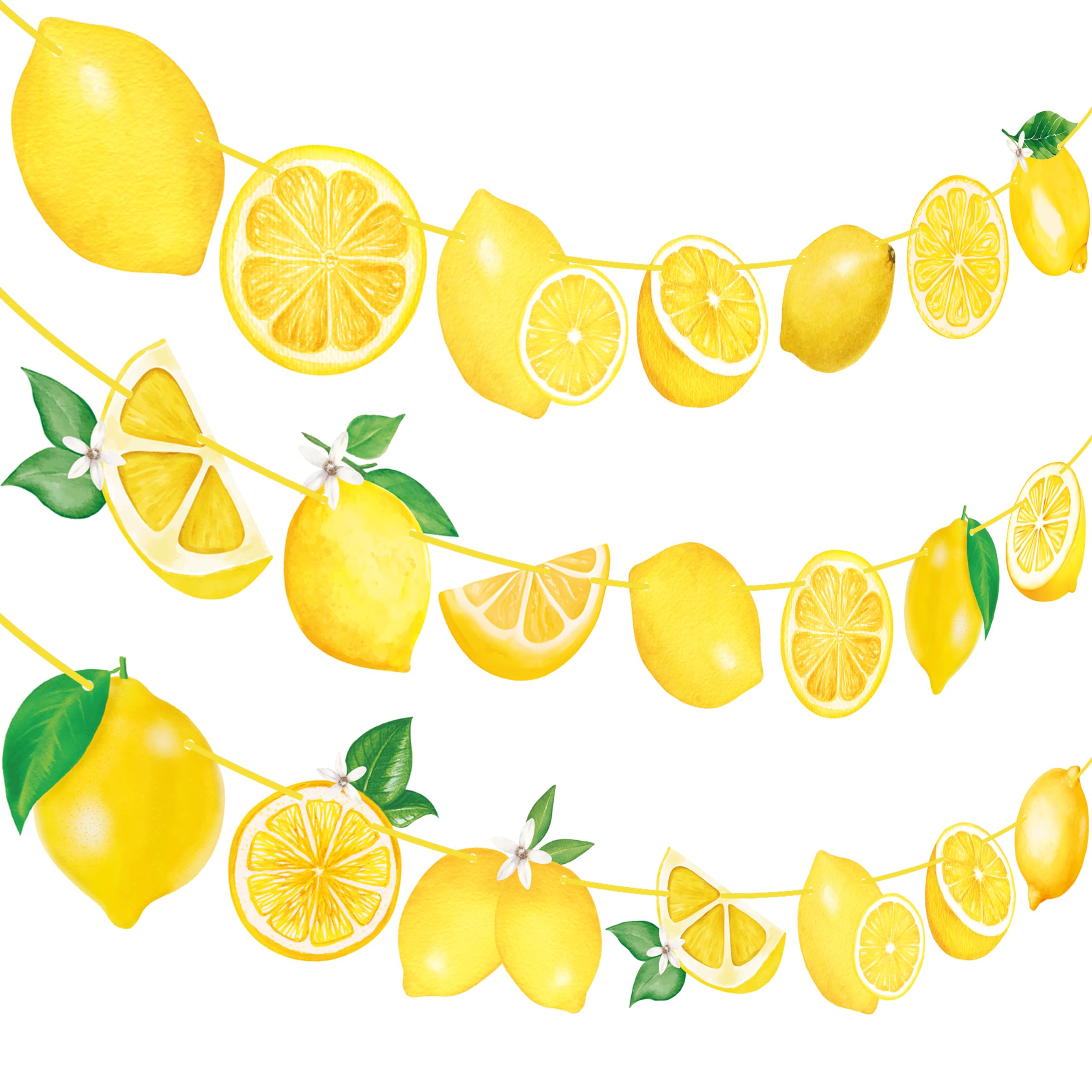 Lemon Party Banners Yellow Lemon Birthday Party Decorations Lemonade theme Banners for Summer Fruit Party Lemon Theme Party Bridal Shower Party Supplies