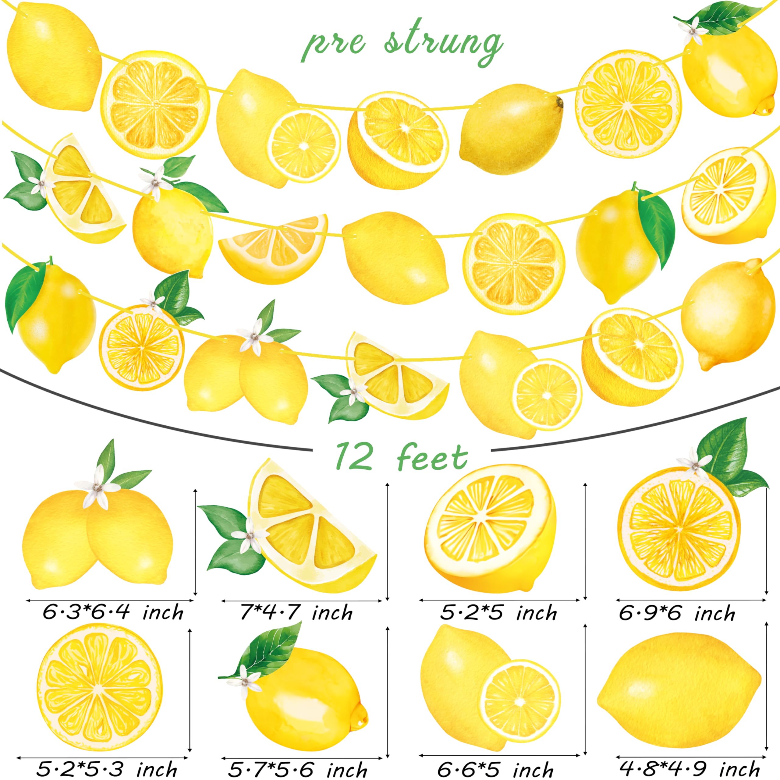 Lemon Party Banners Yellow Lemon Birthday Party Decorations Lemonade theme Banners for Summer Fruit Party Lemon Theme Party Bridal Shower Party Supplies