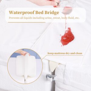 Bed Bridge Twin to King Converter Kit - Cotton Adjustable V-Shape Bed Connector -Extra Wide Bed Gap Filler - Non-Slip Design Mattress Connector - Light Upgrade Easily - Storage Bag Included