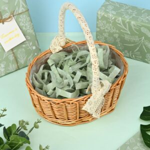 100 Sheets Sage Green Wildflowers Tissue Paper Green White Floral Printed Tissue Paper Botanical Decorative Tissue Paper for Green Boho Themed Baby Shower Wedding Birthday DIY Craft