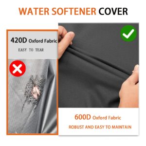 Water Softener Cover-All-Season Use, Water Softener Cover with Split Zipper ,Waterproof , Dustproof, Sun Protection,Suitable for Indoor and Outdoor Use (19.5*20.5*47in,Black)