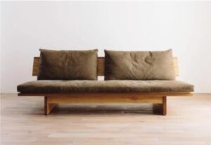 generic modern countryside solid wood sofa, 59.05*25.59*33.46in, brown