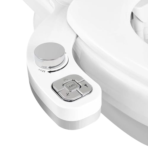 Ultra-Thin 3-Function Bidet Toilet Seat Attachment Chrome