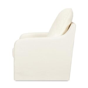 NAMESAKE Reese Slipcover Swivel Glider, Ivory Eco-Linen