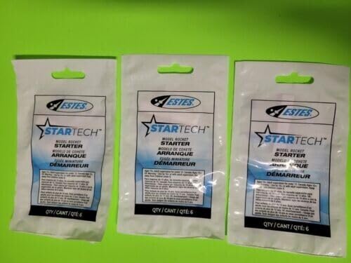 Generic 3 Pack Estes Starters 2303 STARTECH Solar 18 Total (Formerly 2301)