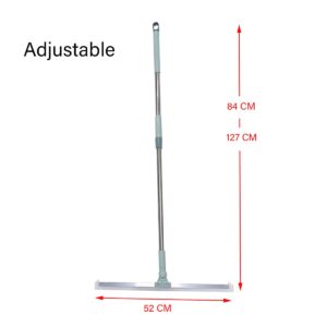 Silicone Magic Broom Sweeper, Multifunction Magic Broom, Floor Squeegee Broom with 50" Long Handle, Household Squeegee Broom for Floor Cleaning, Bathroom, pet Hair, Window,Kitchen Broom Head