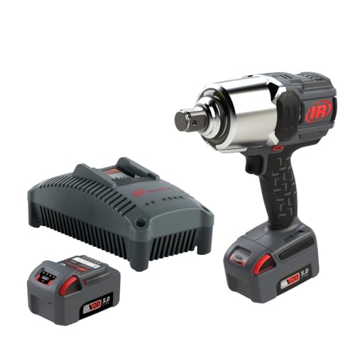 Ingersoll Rand W8191-K2 1" 20V Cordless Impact Wrench 2 Battery Kit, 2000 ft-lb Torque, Friction Ring Thru-hole, Pistol