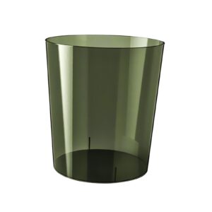 dimyfew waste paper bin rubbish bin clear round dustbin trash can for dressing table office bedroom kids room, green s