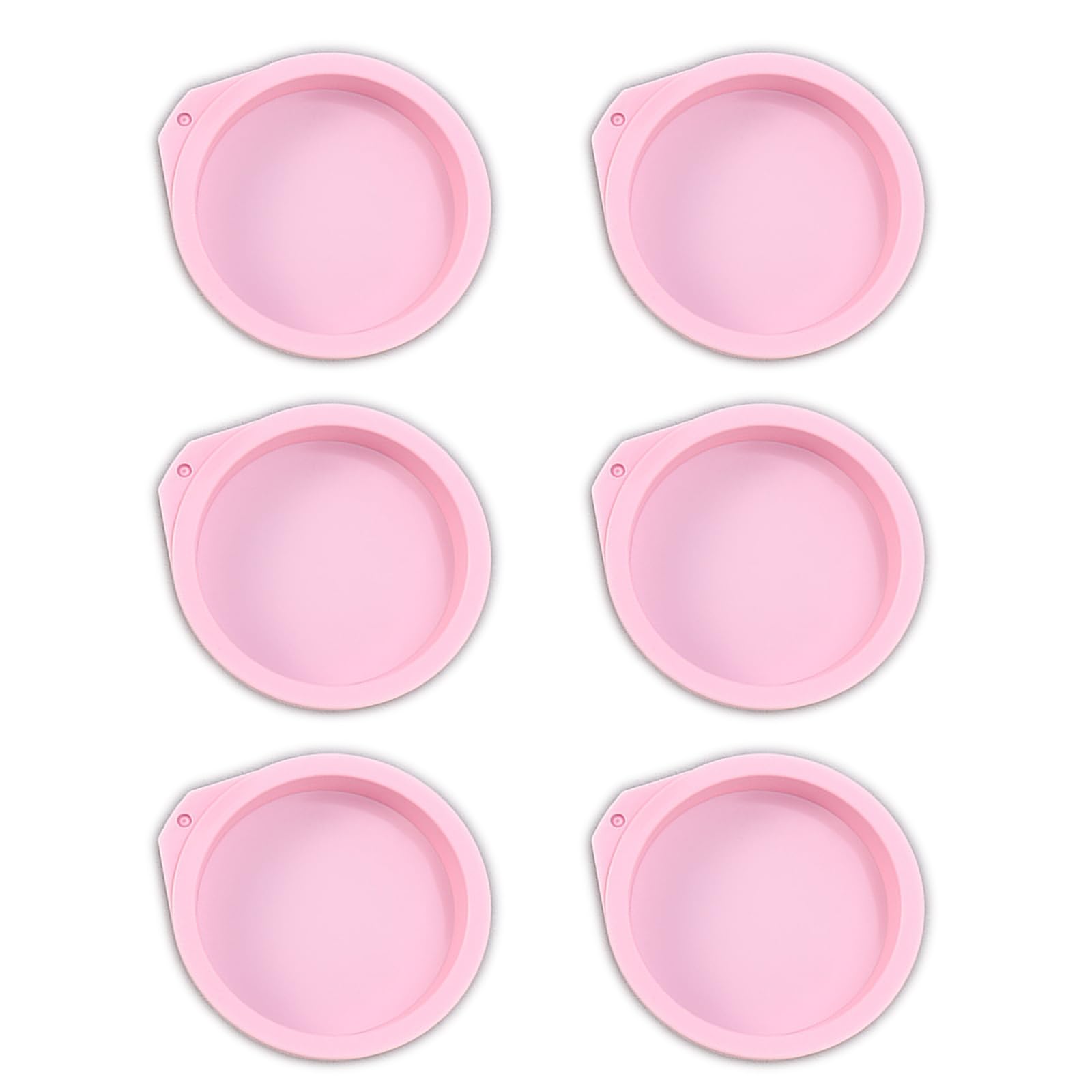 LCKDY 6PCS Silicone Air Fryer Egg Molds, 4 Inch Air Fryer Egg Pan, Silicone Egg Cooker Air Fryer Accessories, Egg Bites Silicone Mold for Baking Muffin Top Pan, Mini Pancake Mold for Muffin Top, Cake