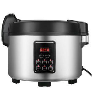 15l commercial rice cooker & warmer (90 cup cooked, 15.8 qt) smart large rice cooker 6 rice cook functions 24-hr delay timer | led display | auto keep warm | non-stick inner pot