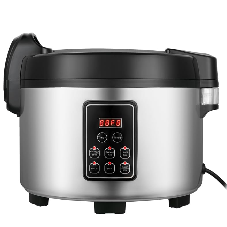 15L Commercial Rice Cooker & Warmer (90 Cup Cooked, 15.8 QT) Smart Large Rice cooker 6 Rice Cook Functions 24-Hr Delay Timer | LED Display | Auto Keep Warm | Non-Stick Inner Pot