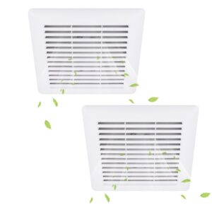 wkzo s97017068 c350gn bathroom ceiling fan grille with springs for wall-mount exhaust fan or bathroom vent fan replace 690 693 vc305c3n 695 and 696n ventilation fan - plastic grille cover,2 packs