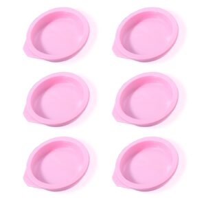 LCKDY 6PCS Silicone Air Fryer Egg Molds, 4 Inch Air Fryer Egg Pan, Silicone Egg Cooker Air Fryer Accessories, Egg Bites Silicone Mold for Baking Muffin Top Pan, Mini Pancake Mold for Muffin Top, Cake