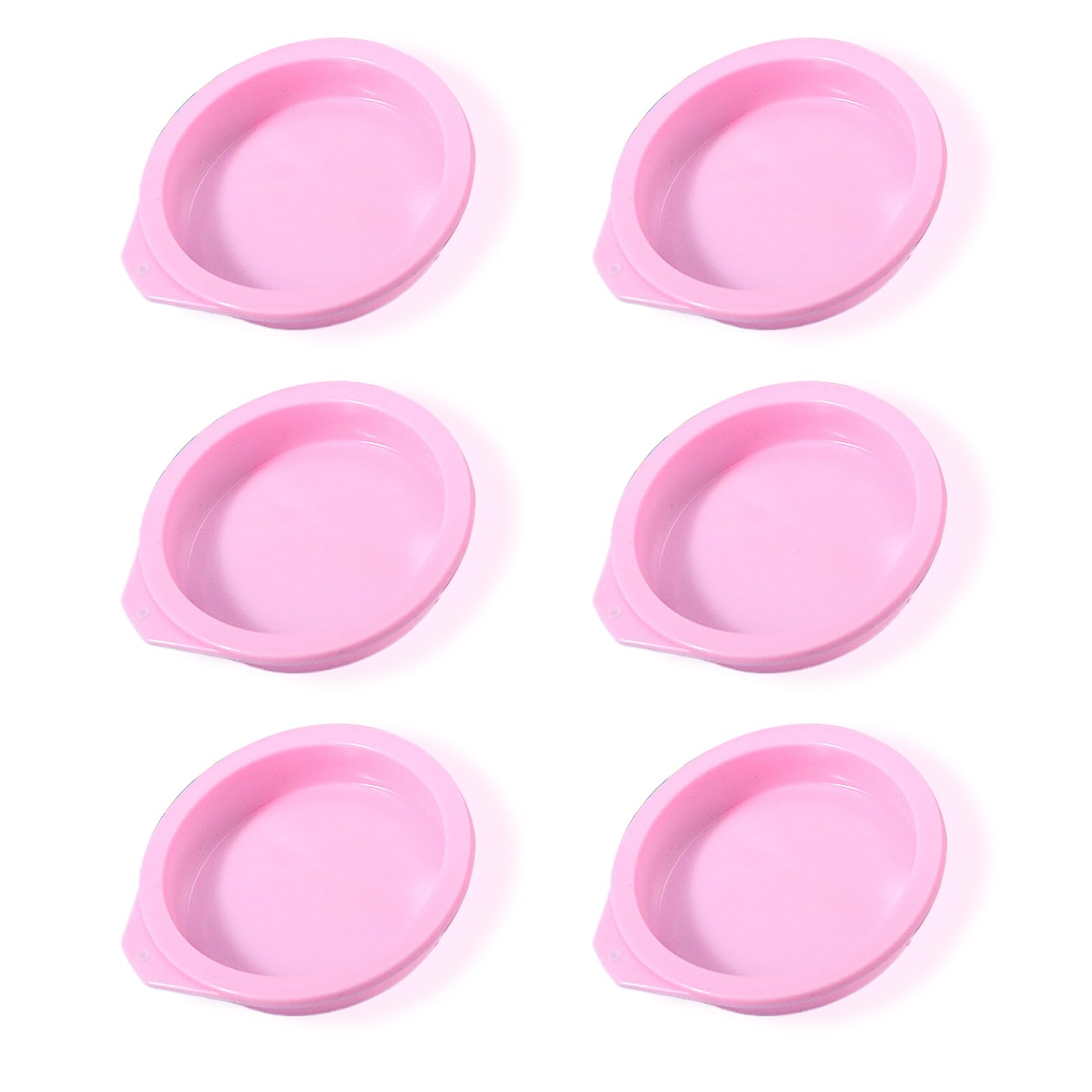 LCKDY 6PCS Silicone Air Fryer Egg Molds, 4 Inch Air Fryer Egg Pan, Silicone Egg Cooker Air Fryer Accessories, Egg Bites Silicone Mold for Baking Muffin Top Pan, Mini Pancake Mold for Muffin Top, Cake