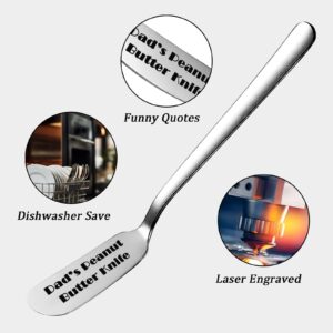 Odoor Fan Funny Dad's Peanut Butter Knife, Personalized Engraved Peanut Butter Spreader Cheese Knives, Novelty Anniversary Christmas Gifts for Sandwich Bread Toast Butter Lover