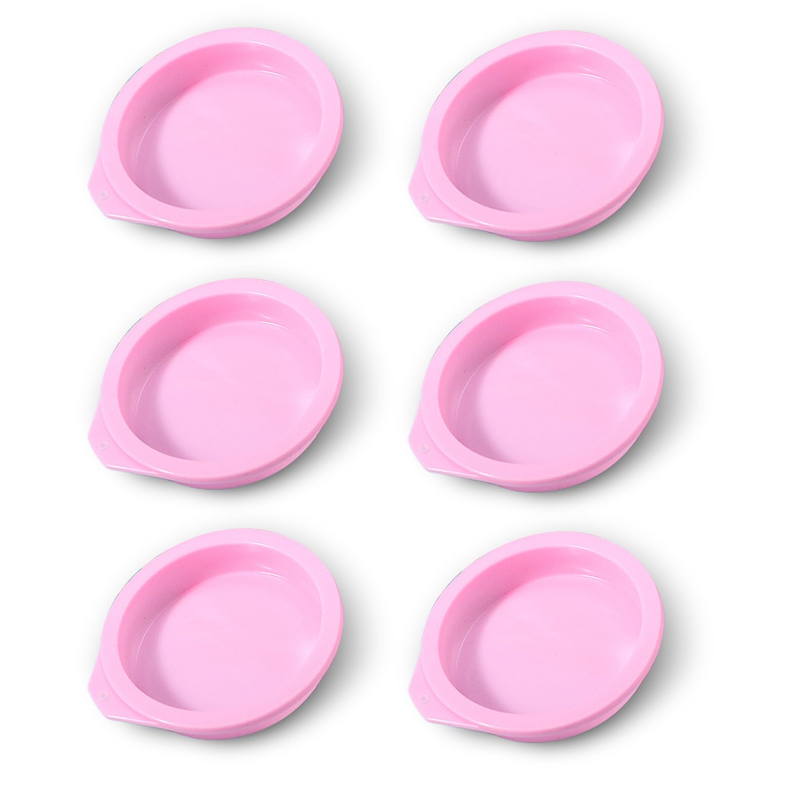 LCKDY 6PCS Silicone Air Fryer Egg Molds, 4 Inch Air Fryer Egg Pan, Silicone Egg Cooker Air Fryer Accessories, Egg Bites Silicone Mold for Baking Muffin Top Pan, Mini Pancake Mold for Muffin Top, Cake