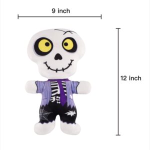 Halloween Skeleton Plush Doll,Halloween Stuffed Plush Toy, 12" Stuffed Plush Pillow Present for Girl Boy Halloween Decor Birthday Favor