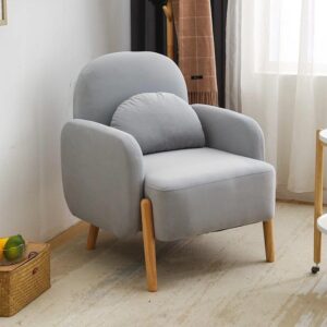 Lambswool Nordic Armchair – Cozy Minimalist Modern Single Sofa White/Beige