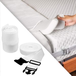 YWJLQH Bed Bridge Connector Mattress Connector Bed Space Filler Mattress Extender Twin to King Converter Kit for Guests Stayovers, 195cmx25cm