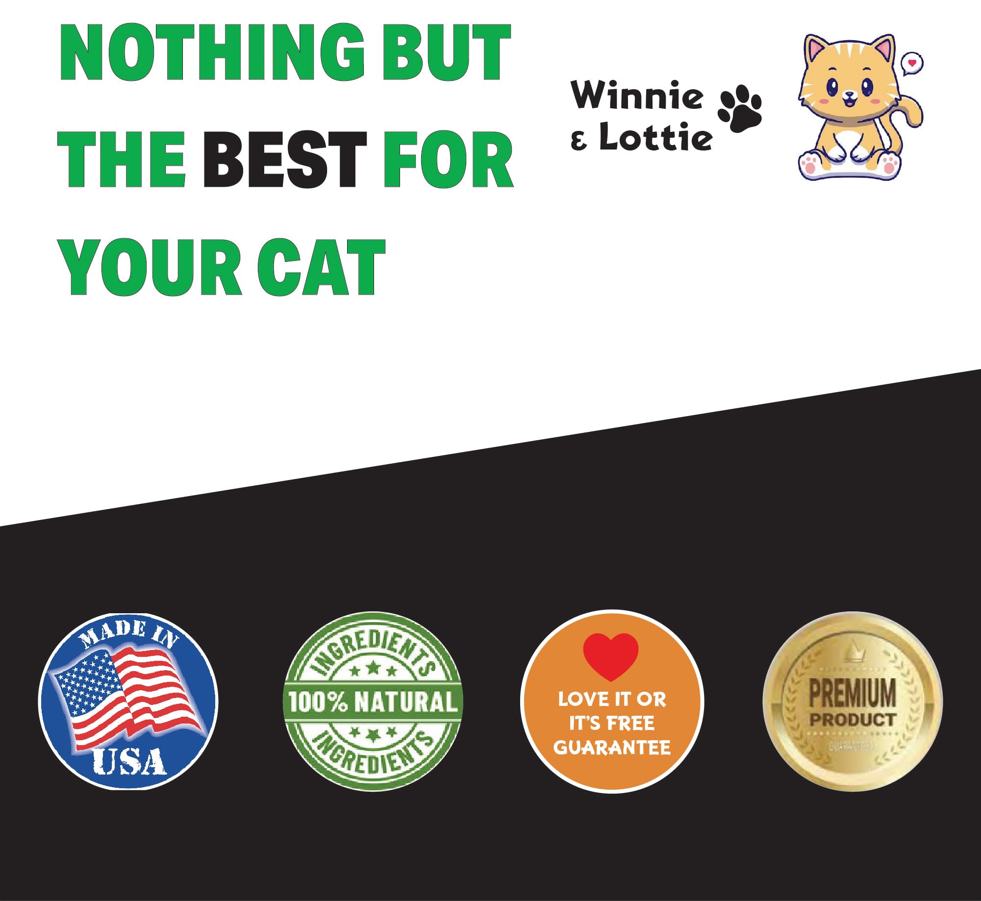 Winnie & Lottie Natural Antibiotics for Cats | Cat Antibiotics | Cat Antibiotic | Pet Antibiotics | Cat Immune Support | Antibiotic for Cats | Cat Multivitamin | Cat UTI Antibiotics | 1 fl oz