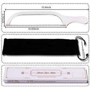 YMICHI Acrylic Bread Bow Knife-16“，Sourdough bread knife，Bread saw for homemade bread，Bread bow，Bow knife，Bow bread knife，Acrylic，Right handed，Bread saw，Stainless Steel Blades，Uniform cut (TM)