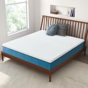 Generic Queen Mattress 12 inch Memory Foam Mattress in a Box Fiberglass Free Bed Mattress for Cool Sleep，Blue