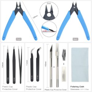 ZIIYAN 10Pcs Model Tools Craft Set Hobby Building Tools Kit for Gundam Basic Model Assembling, Building and Repairing