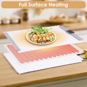 Electric Warming Tray - Full Surface Heating,Rollable & Portable,Premium Silicone Nano-Material,5 Temperature Settings,Auto Shut-Off -Versatile Food Warmer for Gatherings,Parties,Everyday Use