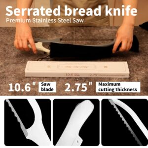 YMICHI Acrylic Bread Bow Knife-16“，Sourdough bread knife，Bread saw for homemade bread，Bread bow，Bow knife，Bow bread knife，Acrylic，Right handed，Bread saw，Stainless Steel Blades，Uniform cut (TM)