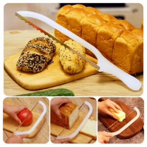 YMICHI Acrylic Bread Bow Knife-16“，Sourdough bread knife，Bread saw for homemade bread，Bread bow，Bow knife，Bow bread knife，Acrylic，Right handed，Bread saw，Stainless Steel Blades，Uniform cut (TM)