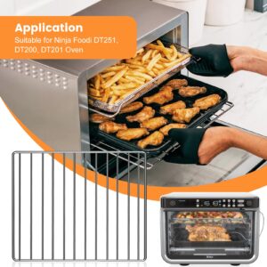 Air Fryer Wire Rack for Ninja Foodi 10 in 1 DT201 DT251 Digital Convection Toaster Oven, 14.4''*11.4'' Stainless Steel Air Fryer Accessories Roasting Steamer Grill Racks Baking Tray Rack