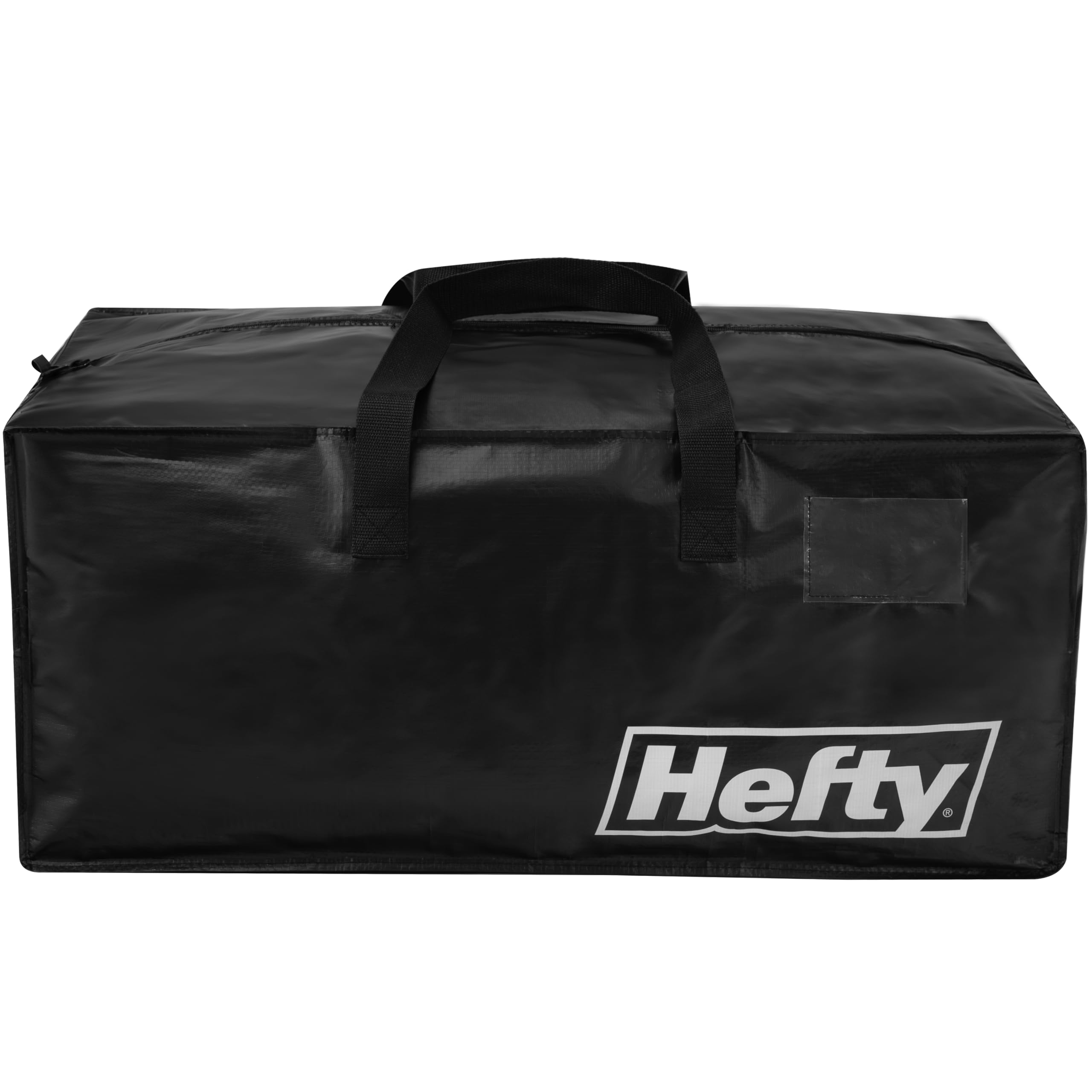 Hefty Moving Bag – Extra Large Double Zipper Backpack – Heavy Duty, Water Resistant, Foldable, Reusable Packing & Storage Tote with Shoulder Straps for Garage and Basement Organization – 2 Pack