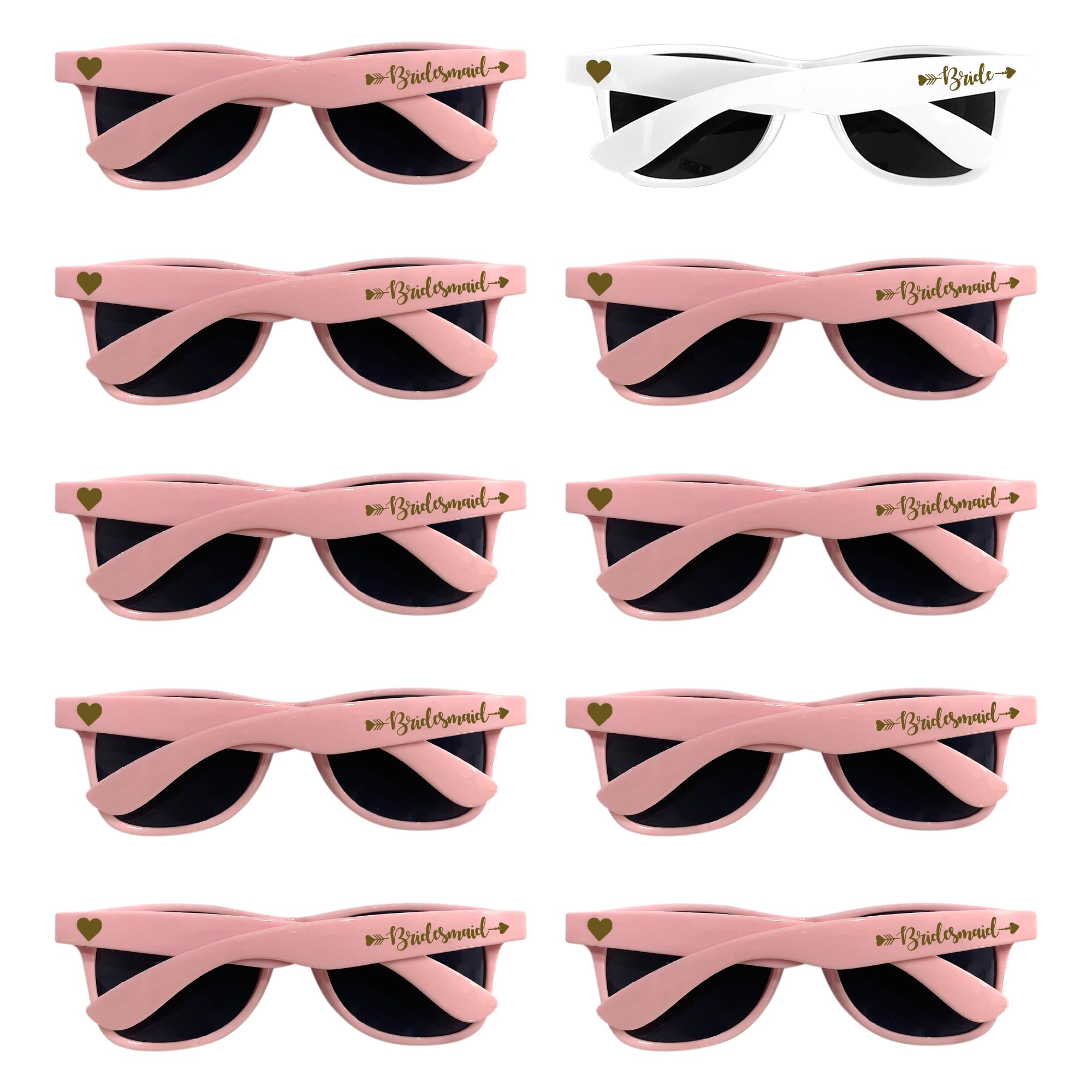 BachpartyGifts 10 Pairs Bridesmaid Gifts Sunglasses Bachelorette Party Favors Decorations For Women.