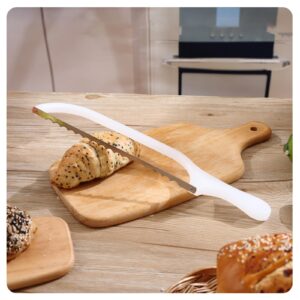 ymichi acrylic bread bow knife-16“，sourdough bread knife，bread saw for homemade bread，bread bow，bow knife，bow bread knife，acrylic，right handed，bread saw，stainless steel blades，uniform cut (tm)