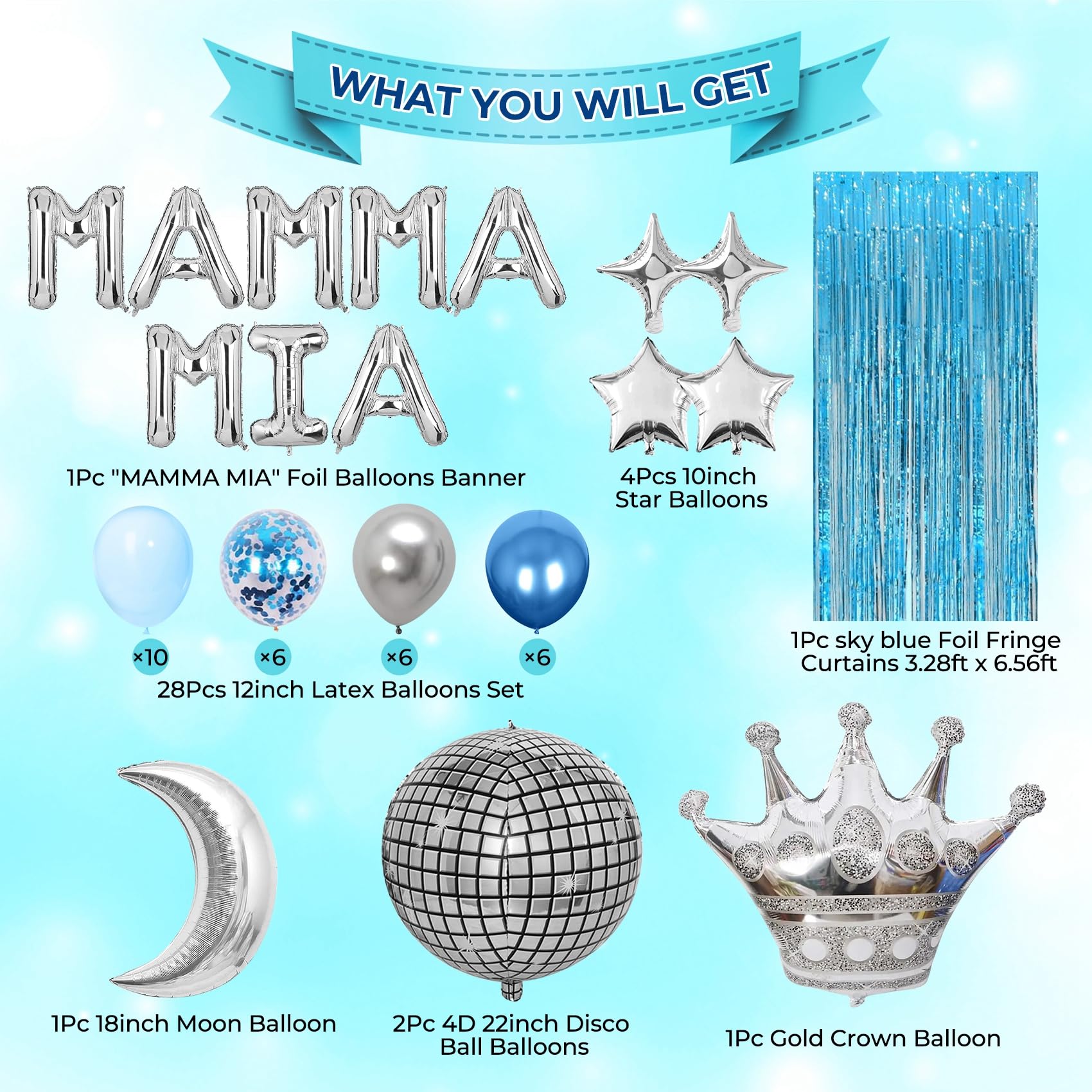 Mamma Mia Party Decorations Dancing Queen Party Decorations 17 Mamma Mia Balloons Banner Disco Mamma Mia Birthday Party Decoration Mamma Mia Bachelorette Party Decoration For Bridal Shower Wedding