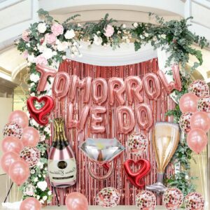 Wedding Rehearsal Dinner Decorations Rehearsal Dinner Decor One Day Away The Night Before Wedding Rehearsal Decorations Tomorrow We Do Balloons Banner Bridal Shower Engagement Wedding Rehearsal Decor