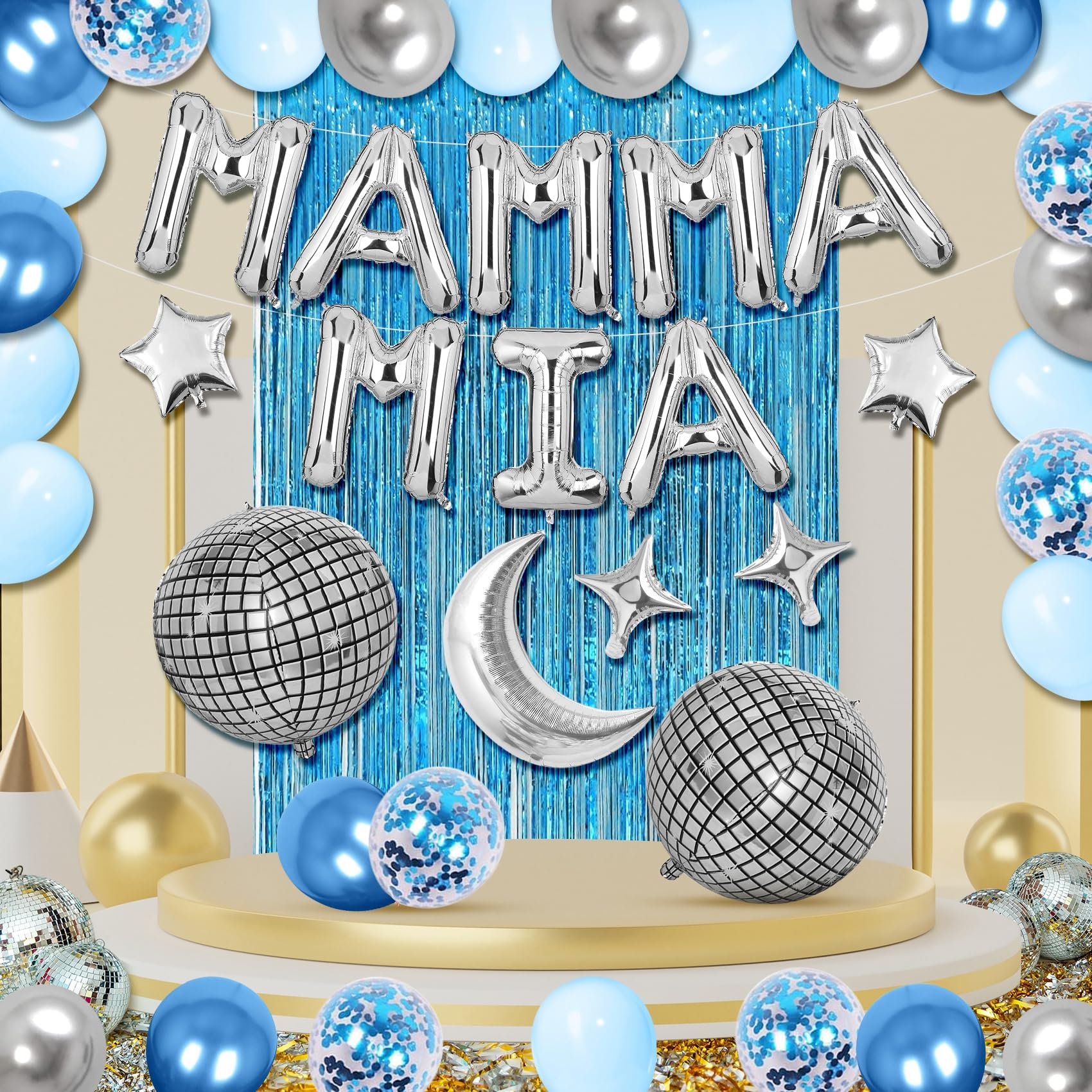 Mamma Mia Party Decorations Dancing Queen Party Decorations 17 Mamma Mia Balloons Banner Disco Mamma Mia Birthday Party Decoration Mamma Mia Bachelorette Party Decoration For Bridal Shower Wedding