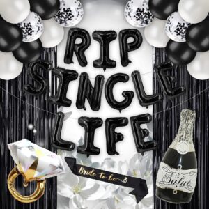 bachelorette decorations naughty bachelorette party favors bridal shower decorations rip single life balloons banner decor balloons rose gold bachelorette party supplies