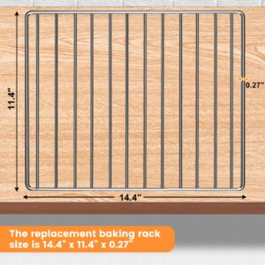 Air Fryer Wire Rack for Ninja Foodi 10 in 1 DT201 DT251 Digital Convection Toaster Oven, 14.4''*11.4'' Stainless Steel Air Fryer Accessories Roasting Steamer Grill Racks Baking Tray Rack