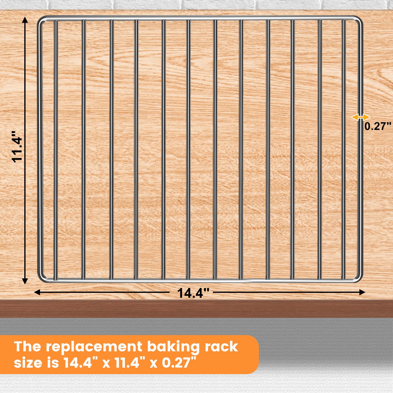 Air Fryer Wire Rack for Ninja Foodi 10 in 1 DT201 DT251 Digital Convection Toaster Oven, 14.4''*11.4'' Stainless Steel Air Fryer Accessories Roasting Steamer Grill Racks Baking Tray Rack