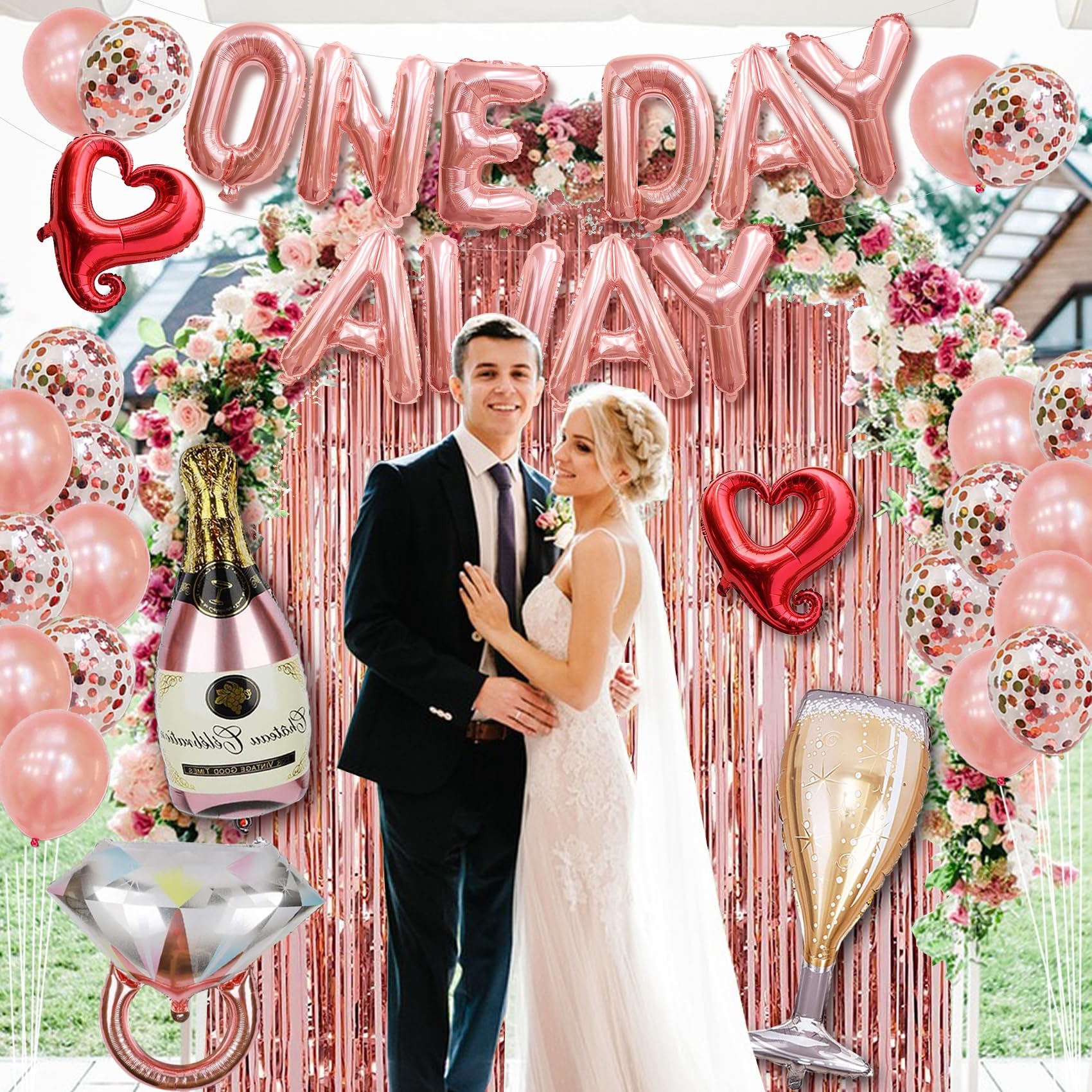 One Day Away Rehearsal Dinner Decorations Wedding Rehearsal Dinner Decorations One Day Away Balloons Banner The Night Before Wedding Rehearsal Decorations Bridal Shower Engagement Wedding Rehearsal