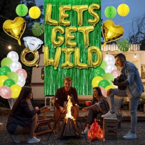 Lets Get Wild Banner Balloons Jungle Theme Bachelorette Party Decorations Kit Safari Bachelorette Party Photo Backdrop bridal Shower Decor Bachelorette Balloons Decor Balloon Banners